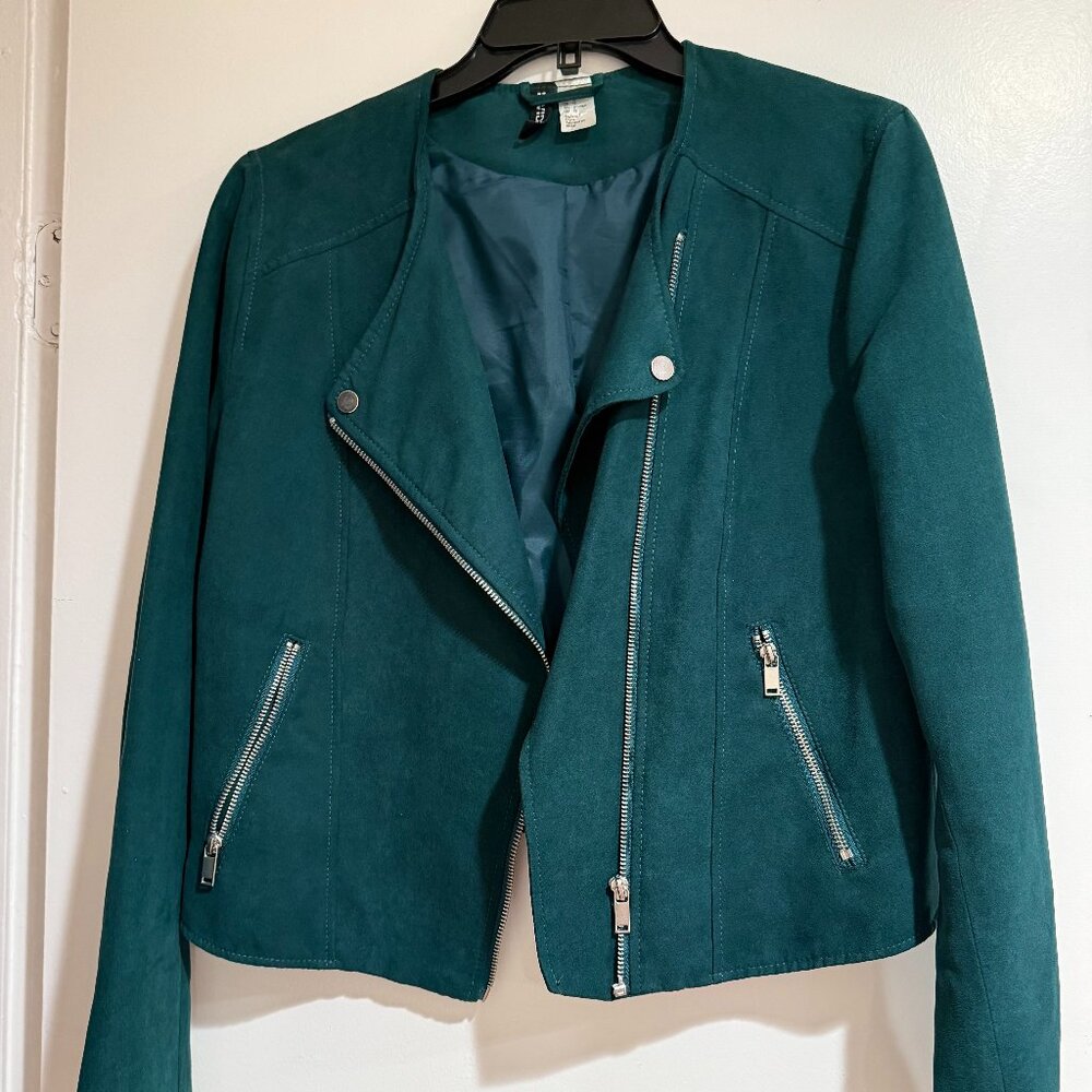 H& M Divided Velvet Green Jacket